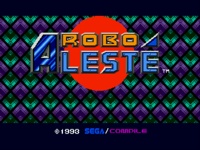 Robo Aleste Title Screen
